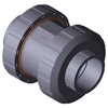 Ball check valve Series: 562 PVC-U/EPDM Ball With spring Straight PN16 Plastic welded sleeve 16mm